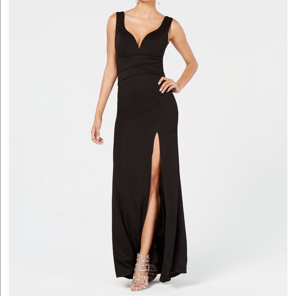 Sexy black evening gown